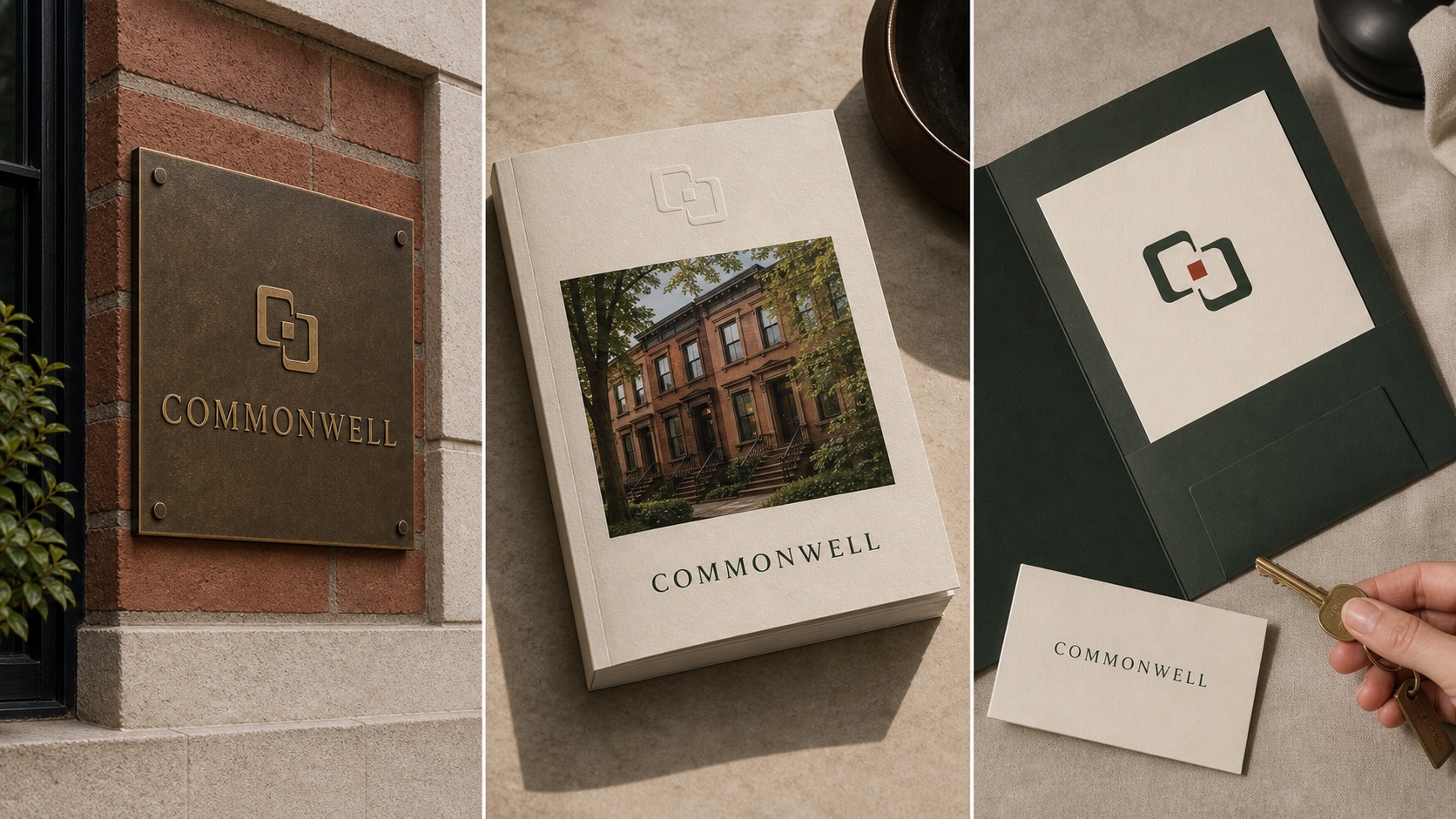 Signage and print from the Brand Design Agent example